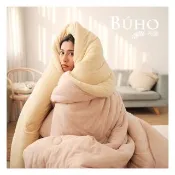 【BUHO 布歐】韓系絲滑綿綿奶泡被2.5kg-雙人6x7尺輕奢雙色/棉被/四季被(玫瑰乳酪)
