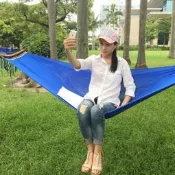 刷卡免運越南進口網床吊網床室內戶外吊床單雙人月亮床兒童鞦韆
