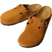 (店+)【BIRKENSTOCK 勃肯】BIRKENSTOCK勃肯Boston波士頓1027110穆勒鞋平行輸入貂皮色中性軟木鞋墊金屬釦環百搭舒適包鞋