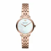 大高雄鐘錶城 EMPORIO ARMANI 亞曼尼AR11158 極簡交織螺旋紋面盤女錶/白面32mm｜樂天領券現折★全館特惠中★指定刷卡回饋10%