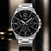 【CASIO 卡西歐】MTP-1374D-1A 三眼時尚潮流指針錶(附原廠錶盒)