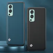 適用於 OnePlus Nord 2 N20 N100 N200 時尚皮革質感後蓋軟 TPU 框架保護套
