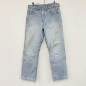 【DOKODEMO】Levi's 501 牛仔褲，紐帶門襟，靛藍色，W31 碼，古著。