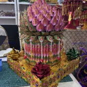 新品*熱銷*【壽桃蛋糕】材料包一個diy半成品折紙(需自折有教程)材質特別好祈福壽桃材料包帶教程(不包含工具)