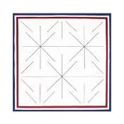 retar 藍白紅線紋原創桑蠶絲斜紋圍巾披肩大小絲巾方絲真絲復古