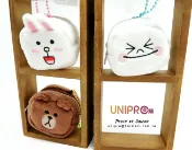 UNIPRO優鋪 【UNIPRO】LINE 公仔 四方小零錢包 熊大 兔兔 饅頭人 玩偶 吊飾 LINE FRIENDS 授權