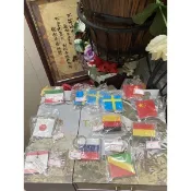 美國🇺🇸帶回 蒙氏 文化 教學 各國 國旗 鑰匙圈 附贈 新盒