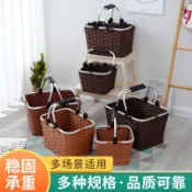 收納筐可愛高顔值洗澡手提籃超市購物籃戶外露營必備用品 T6GO