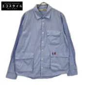 【DOKODEMO】Barbour x Paul Smith MSH5782BL54 藍色貼袋襯衫，M 碼 [二手]