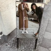 優品屋 開立發票 廣告牌 展示架 立架 韓國服裝店高檔廣告牌ins裝飾招牌網紅鏡面落地立式可移動展示牌 快速出貨