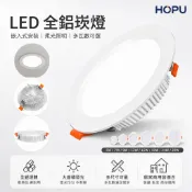 LED 崁燈 多尺寸開孔 7公分 9公分 12公分 15公分 20公分 圓形嵌入式筒燈 18W 24W 30W天花板燈