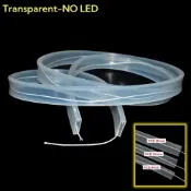 2-5m 透明霓虹燈矽膠管 LED 繩燈防水擴散器罩適用於 8/10/12m RGB 柔性燈條通道