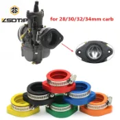 Zsdtrp KOSO Mikuni PWK KEIHIN 28/30/32/34mm 化油器上的橡膠適配器進氣管接頭