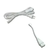 (店+)白色 2孔頭 8字頭 插頭附開關 電源線 開關電源線 240公分 / 串接線 約28公分 支架用