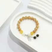 (店+)【山水之寶】水晶手鍊 堅定系列 高貴與繁榮 黃夜光貝 黃玉 月光貝 金絲楠木 999純銀平安 手珠 手飾 飾品 手串