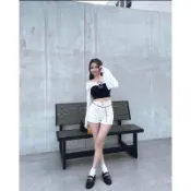 現貨 台灣出貨someone jeanas芭比小V腰頭短褲 原價950(S~XXL) B3017857.58.69.09