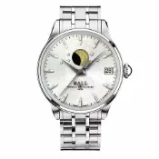 大高雄鐘錶城 B3_【BALL 】波爾錶NL3082D-SJ-WH Moon Phase Ladies月相顯示淑女機械腕錶/珍珠母貝面34mm｜樂天領券現折★全館特惠中★指定刷卡回饋10%