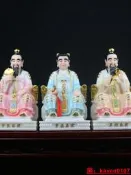 【小七嚴選】三茅真君茅盈茅固茅衷神像漢白玉茅山祖師爺祖師客廳佛像菩薩擺件