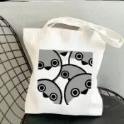 薩卡班甲魚周邊表情包 帆布袋 帆布包 包包 簡約 側背包 肩背包 手提袋 手提包（無內袋 無拉鏈）