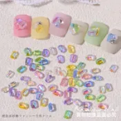 Rainbow Nail 小紅書同款 美甲立體極光方糖鑽 美甲飾品