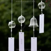 ✨台灣出貨✨ins風透明日式玻璃風鈴風景區送朋友同學婚禮佈置結婚陽臺裝飾