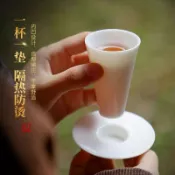 【拼全蝦皮最低價】羊脂玉瓷高足聞香杯套裝品茗杯茶藝大師級小茶杯泡茶白瓷品茶杯碟