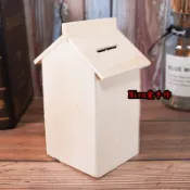 牛奶盒造型-存錢筒~【Mira愛手作】蝶古巴特 decoupage 拼貼 DIY 手作 材料 收納 撲滿 造型 木器