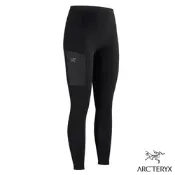 【ARCTERYX 始祖鳥】女 Satoro 美麗諾羊毛內層長褲.保暖內搭褲.打底褲_X000009321 黑