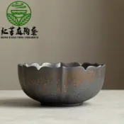 紅芳庭【日式 建水】茶具 鎏金色 水方 茶洗 茶孟 汝窯 純陶 陶瓷 手工茶具 日式茶具 壺承 泡茶盤 泡茶用具