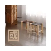 (店+)廠家直銷✨純手工編織凳小凳子實木凳原木凳家用客廳凳成人凳時尚凳北歐凳 馬鞍凳 闆凳 矮凳 凳子 梳妝凳 化妝凳 腳踏