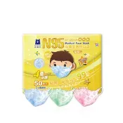 藍鷹牌 N95立體型2-4歲幼幼醫用口罩 50片x1盒