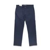 美國百分百【全新真品】Calvin Klein 休閒褲 CK 長褲 褲子 合身直筒 男 深藍 30 32腰 I549