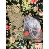 日本SOGA Glass 水晶玻璃葡萄盤 水果盤 沙拉盤 過年糖果餅乾盒  點心盤 拍照道具
