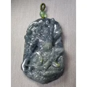 翡翠綠地 厚莊 乘龍 玉 玉石 武財神 關公 關聖帝君 龍  藍水 項鏈 瓜料 關公 吊飾 吊墬 禮品 綠 開運 招財