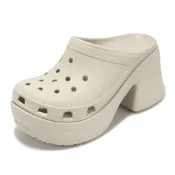 卡駱馳 Crocs 涼鞋 Siren Clog 女鞋 骨白 厚底增高 洞洞鞋 高跟涼拖鞋 [ACS] 2085472Y2
