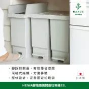 【日本製HEIWA】腳踏兩側開蓋垃圾桶32L｜台隆手創館