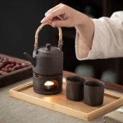 暖茶爐 溫茶器 煮茶壺 茶海 茶具 泡茶壺 溫茶爐 蠟燭 提樑壺紫砂茶壺電陶爐溫茶爐煮茶器燒水泡茶家用酒精電絲加熱圍爐煮