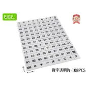 遊思樂-A2007A02/數字透明片(2m/m,57pcs)訓練小朋友的手眼協調 數字認知 商檢合格-河馬班玩具