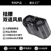 (店+)小米優選電風扇遮陽帽防曬帽 新款B03戶外掛腰風扇工地隨聲攜帶雙扇葉大容量高溫作業高續航 太陽能風扇帽小風扇防曬帽子遮臉防紫外線