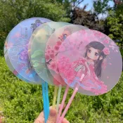 ✨臺灣出貨✨櫻花小扇子兒童夏天批髮小禮品可愛禮物扇子扇風小扇子 E307