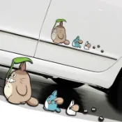 龍貓車貼 防水個性卡通創意汽車貼紙 恐龍車身劃痕貼 時尚潮品 d1Tl