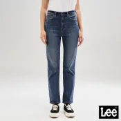 Lee 421 高腰合身直筒牛仔褲 女 Modern 深藍洗水LL220064299