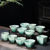 全球選品1館 生活百貨 閱銳陶瓷結晶釉主人杯功夫茶具品茗杯斗笠杯家用茶杯單杯創意茶盞