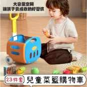 兒童菜籃購物車玩具❤ 推車購物籃 玩具收納籃 家家酒超市購物車 推車玩具 女孩生日禮物3-6歲 迷你小廚房仿真過家家
