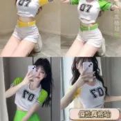 🔥台灣出貨🔥打歌服 橄欖球衣 棒球衣 舞蹈服 拉拉隊舞服 美式辣妹 足球寶貝服裝女學生青活力拉拉隊啦啦操套裝成人爵士