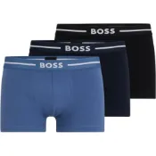 (店+)【HUGO BOSS】字母鬆緊中腰平角短款內褲 男款 3條裝