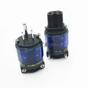 古河FI-11紫銅電源線接頭鍍金hifi發燒音響電源插頭插尾一組