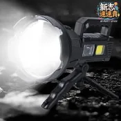 戶外強光探照燈XHP50可充電超亮led聚光燈帶三腳架釣魚露營手電筒