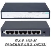 HP惠普 1420-8G 8埠GbE無網管交換器 (JH329A) 原廠/公司貨