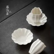 阿花挖寶箱🔥草木灰釉手工陶瓷主人杯 茶杯 家用套杯 單個功夫茶具聞香杯